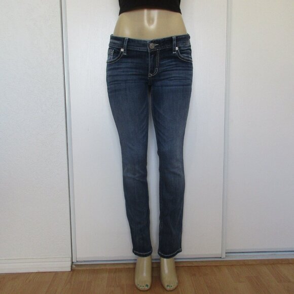 EXPRESS Jeans Size 8 Stella Low Rise Skinny Denim - Picture 2 of 11